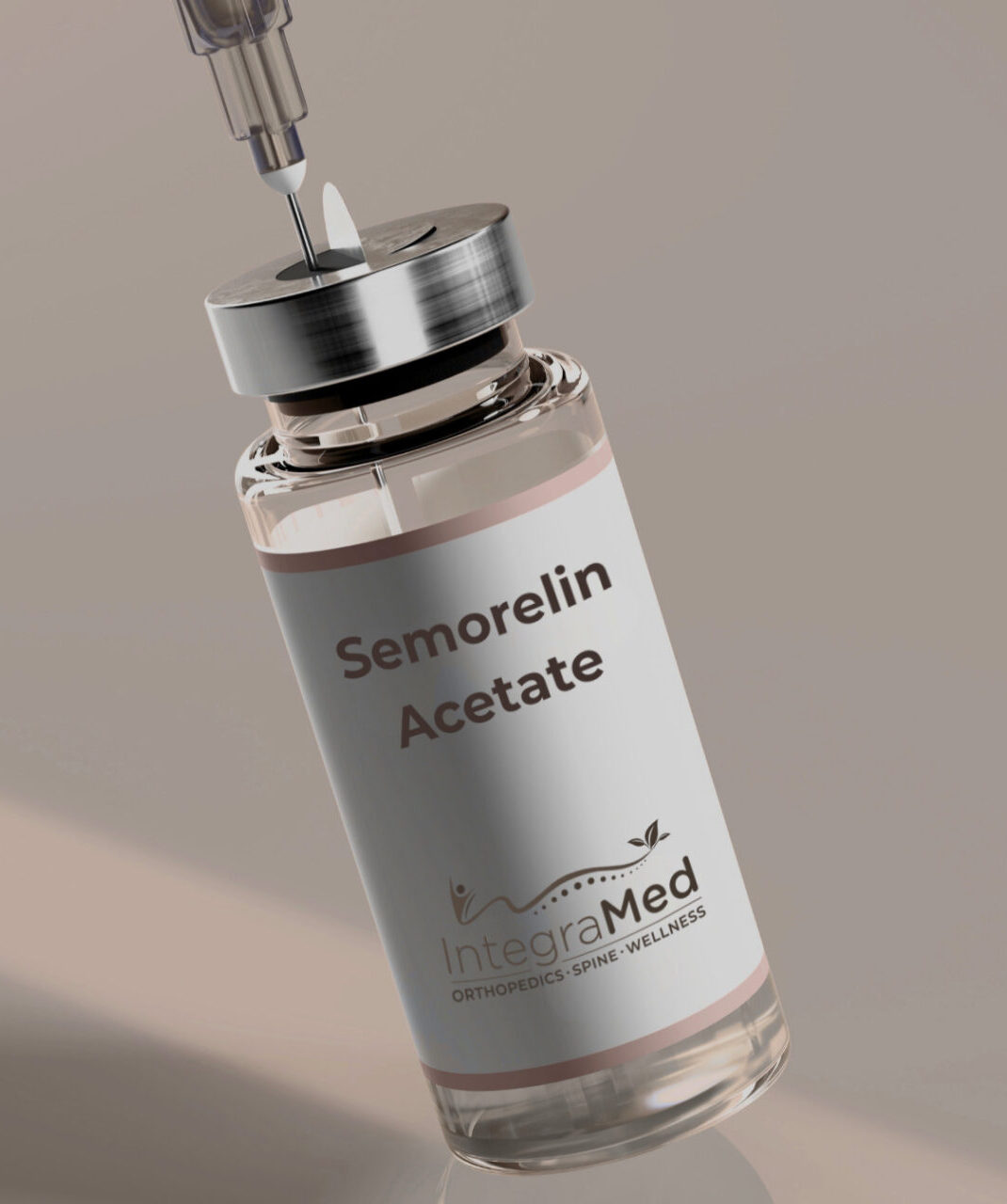 Sermorelin peptide vial for growth hormone support and anti-aging therapy