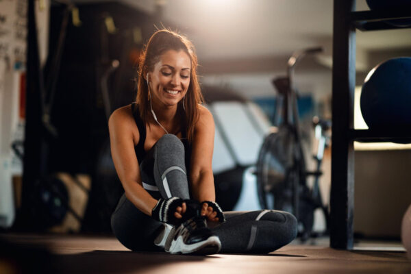 Woman working out at the gym
